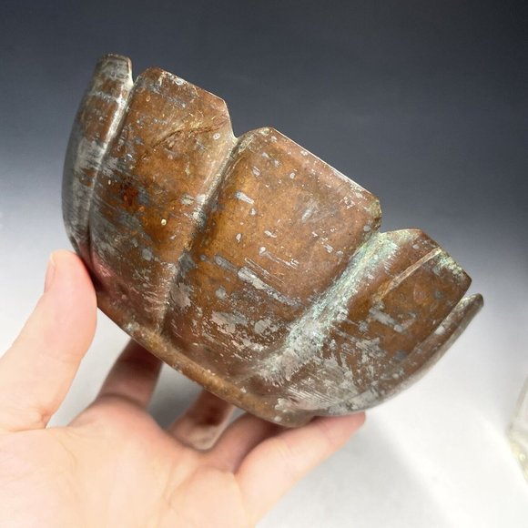 Mid-Century Silvered Copper United Arab Republic Middle Eastern Incised Bowl - Picture 16 of 16